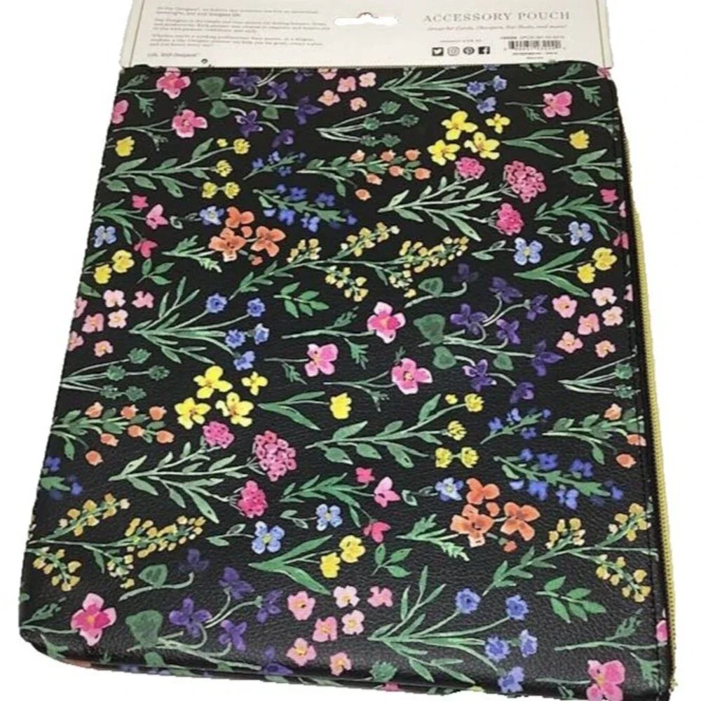 Ipad Tablet Accessory Pouch Case Blue Wildflowers Day Designer Media Protect NEW